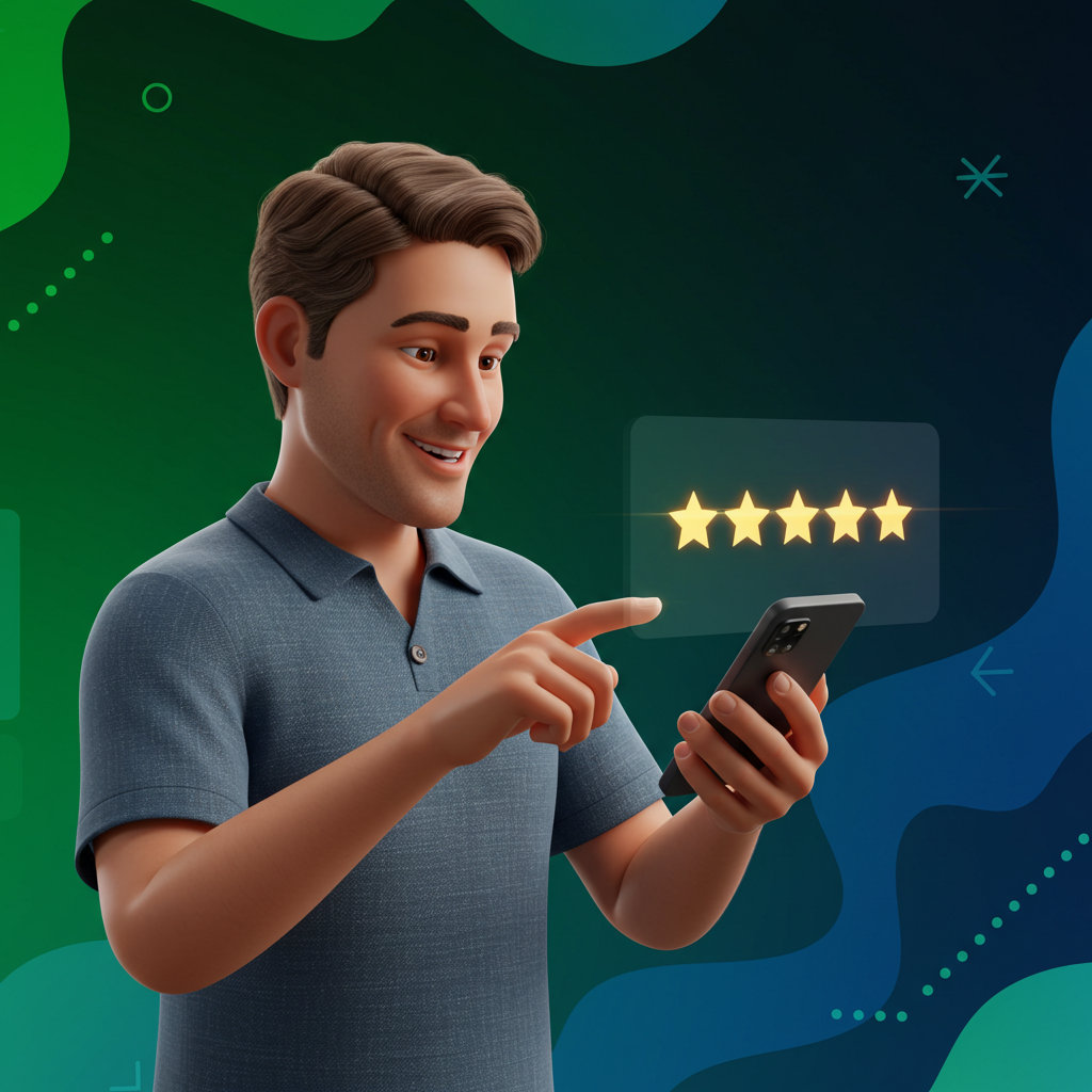 Customer leaving a review